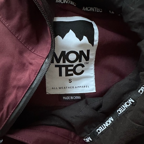 Montec Burgundy Hooded Ski Jacket - Picture 3 of 8